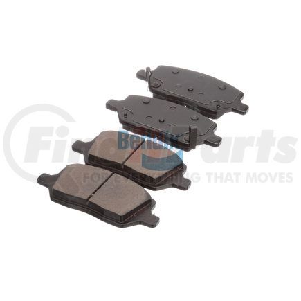 E11010930 by BENDIX - Formula Blue™ Hydraulic Brake Pads - Ceramic, With Shims, Rear, 7999-D1093 FMSI