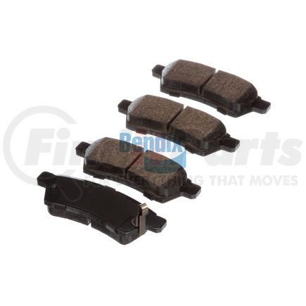 E11011000 by BENDIX - Formula Blue™ Hydraulic Brake Pads - Ceramic, With Shims, Rear, 8206-D1100 FMSI