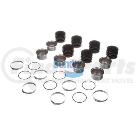 K001301 by BENDIX - Disc Brake Caliper Guide Bushing Dust Cap - Outer Boot/Steel Cap Kit