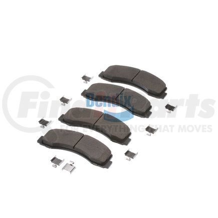 E11014140 by BENDIX - Formula Blue™ Hydraulic Brake Pads - Heavy Duty Ceramic, With Shims, Front, 8528-D1414 FMSI