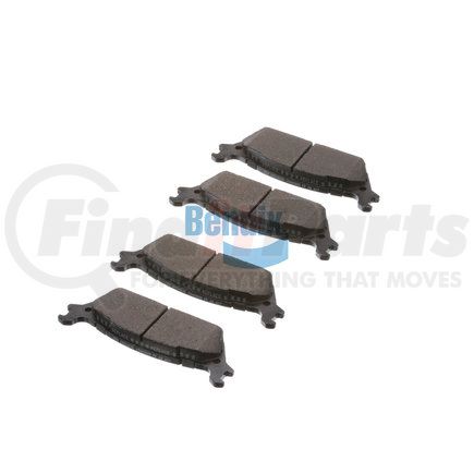 E11016020 by BENDIX - Formula Blue™ Hydraulic Brake Pads - Heavy Duty Ceramic, With Shims, Rear, 8787-D1602, 8816-D1602 FMSI