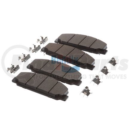 E11016830 by BENDIX - Formula Blue™ Hydraulic Brake Pads - Heavy Duty Ceramic, With Shims, Front or Rear, 7699-D1683 FMSI