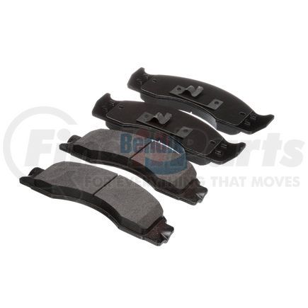 E11104110 by BENDIX - Formula Blue™ Hydraulic Brake Pads - Heavy Duty Extended Wear, With Shims, Front or Rear, 7299-D411 FMSI