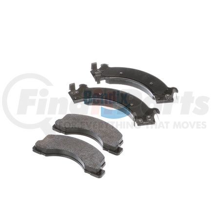 E11105460 by BENDIX - Formula Blue™ Hydraulic Brake Pads - Heavy Duty Extended Wear, With Shims, Front, 7425-D546, 7425-D675 FMSI