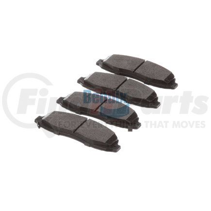 E11106520 by BENDIX - Formula Blue™ Hydraulic Brake Pads - Heavy Duty Extended Wear, With Shims, Front, 7532-D652 FMSI