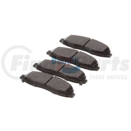 E11106790 by BENDIX - Formula Blue™ Hydraulic Brake Pads - Heavy Duty Extended Wear, With Shims, Front, 7558-D679 FMSI