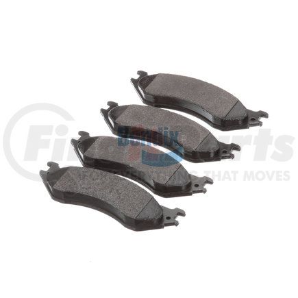 E11107021 by BENDIX - Formula Blue™ Hydraulic Brake Pads - Heavy Duty Extended Wear, With Shims, Rear, 7759-D702, 7865-D702, 7865-D1077, 7752-D1096, 7865-D1096 FMSI