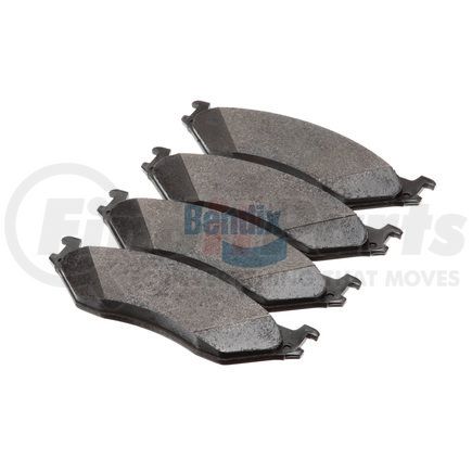 E11107770 by BENDIX - Formula Blue™ Hydraulic Brake Pads - Heavy Duty Extended Wear, With Shims, Front or Rear, 7644-D777 FMSI