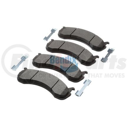 E11107860 by BENDIX - Formula Blue™ Hydraulic Brake Pads - Heavy Duty Extended Wear, With Shims, Front or Rear, 7655-D786 FMSI