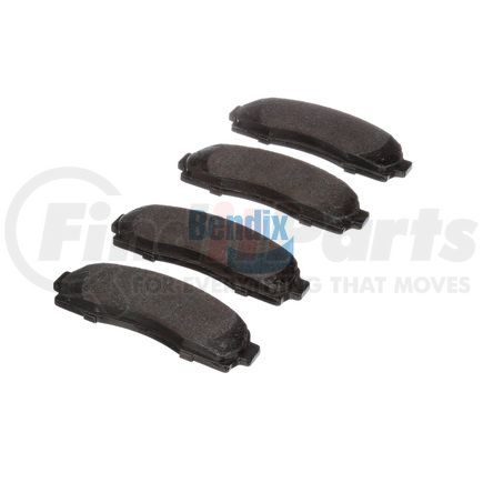 E11108330 by BENDIX - Formula Blue™ Hydraulic Brake Pads - Heavy Duty Extended Wear, With Shims, Front, 7706-D833, 7793-D833, 7794-D833, 7794-D913 FMSI