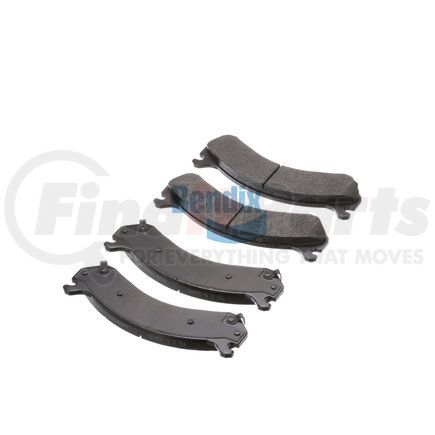 E11109090 by BENDIX - Formula Blue™ Hydraulic Brake Pads - Heavy Duty Extended Wear, With Shims, Rear, 7788-D909 FMSI