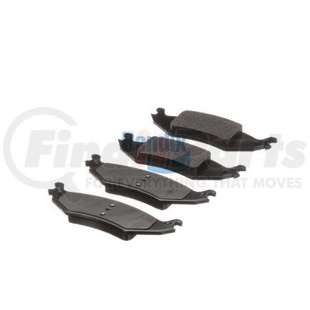 E11110460 by BENDIX - Formula Blue™ Hydraulic Brake Pads - Heavy Duty Extended Wear, With Shims, Rear, 7949-D1046 FMSI