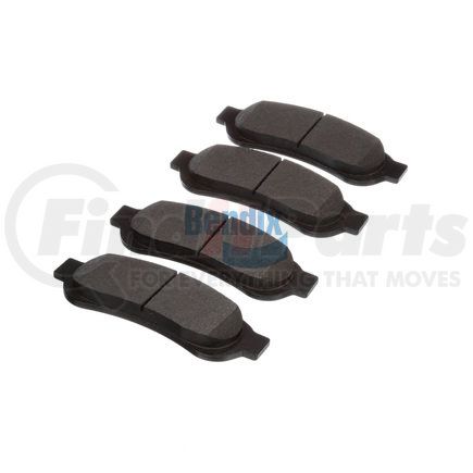 E11110670 by BENDIX - Formula Blue™ Hydraulic Brake Pads - Heavy Duty Extended Wear, With Shims, Rear, 7973-D1067 FMSI