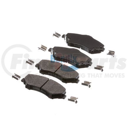 E11112730 by BENDIX - Formula Blue™ Hydraulic Brake Pads - Heavy Duty Extended Wear, With Shims, Front, 8389-D1273, 8389-D1327, 8439-D1327, 8481-D1327 FMSI