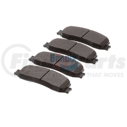 E11113330 by BENDIX - Formula Blue™ Hydraulic Brake Pads - Heavy Duty Extended Wear, With Shims, Front, 8782-D1333, 8782-D1631 FMSI