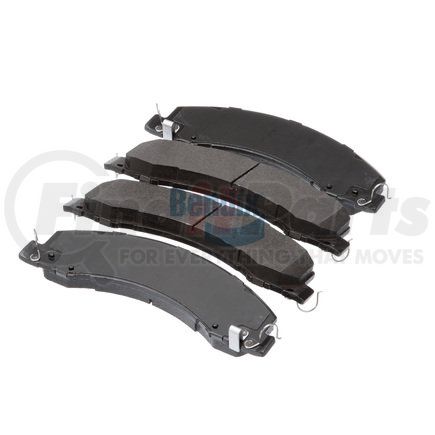 E11113350 by BENDIX - Formula Blue™ Hydraulic Brake Pads - Heavy Duty Extended Wear, With Shims, Front or Rear, 8446-D1335 FMSI