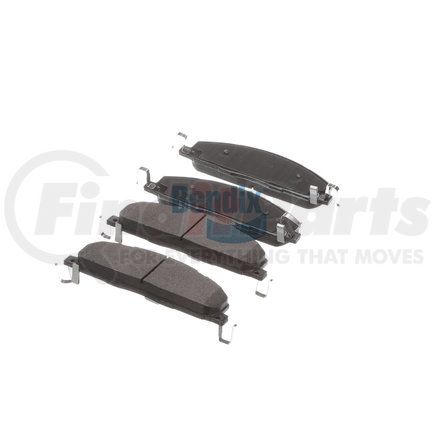 E11114000 by BENDIX - Formula Blue™ Hydraulic Brake Pads - Heavy Duty Extended Wear, With Shims, Rear, 8508-D1400 FMSI