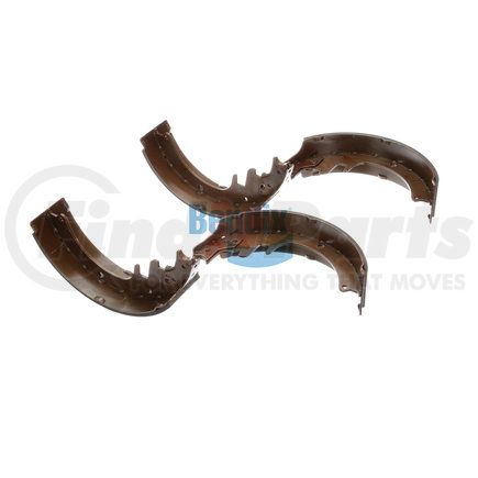 E11604520 by BENDIX - Formula Blue™ New Bonded Brake Shoes - 2157T-452 (FMSI), 2 Shoes with Pin