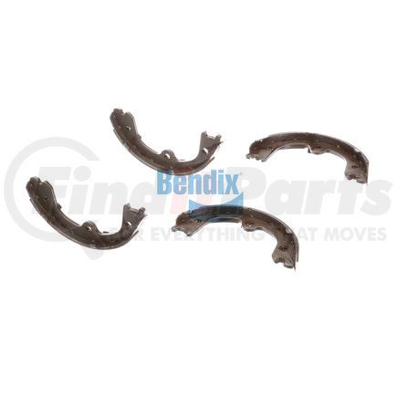 E11608690 by BENDIX - Formula Blue™ New Bonded Brake Shoes - 1592-S869 (FMSI), Parking Brake Shoe