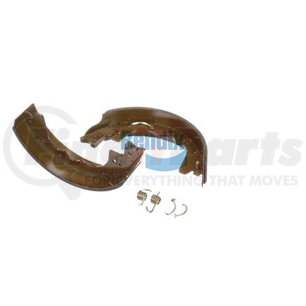 E11609800 by BENDIX - Formula Blue™ New Bonded Brake Shoes - 1653-S980 (FMSI), Parking Brake Shoe