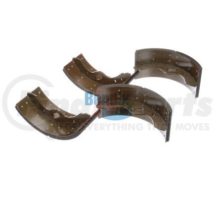 E11706140 by BENDIX - Formula Blue™ HD Riveted Brake Shoes - Rear, 1419-S614 (FMSI), 400 mm x 154 mm Brake Drum Diameter