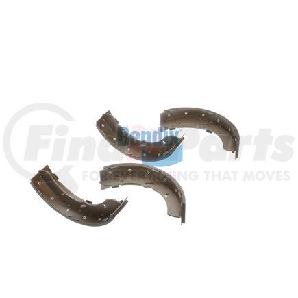 E11706820 by BENDIX - Formula Blue™ HD Riveted Brake Shoes - Front or Rear, 1467-S628 (FMSI), 320 mm x 75 mm Brake Drum Diameter