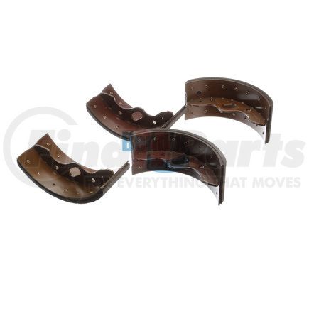 E11706850 by BENDIX - Formula Blue™ HD Riveted Brake Shoes - Rear, 1470-S685 (FMSI), 320 mm x 125 mm Brake Drum Diameter