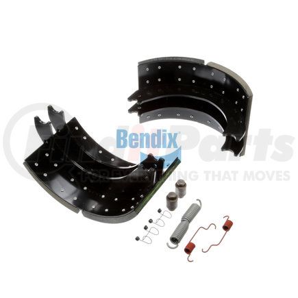 K098156 by BENDIX - Drum Brake Shoe and Lining Kit