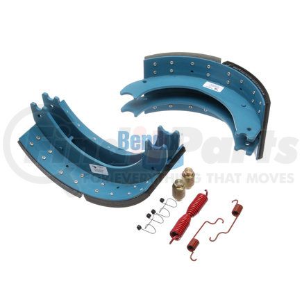 KT4709E2BB230 by BENDIX - Drum Brake Shoe Kit - Relined, 16-1/2 in. x 7 in., With Hardware, For Bendix® (Spicer®) Extended Service II Brakes