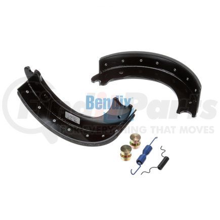 KT1443E420 by BENDIX - Drum Brake Shoe Kit - Relined, 15 in. x 4 in., With Hardware, For Bendix® (Spicer®) Extended Services II Brakes