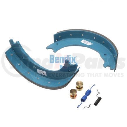 KT1443EBA230 by BENDIX - Drum Brake Shoe Kit - Relined, 15 in. x 4 in., With Hardware, For Bendix® (Spicer®) Extended Services II Brakes