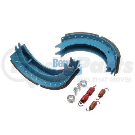 KT4223EBA201 by BENDIX - Drum Brake Shoe Kit - Relined, 16-1/2 in. x 5 in., With Hardware, For Bendix® (Spicer®) Brakes with Single Anchor Pin