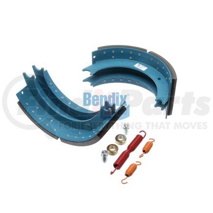 KT4311EBB230 by BENDIX - Drum Brake Shoe Kit - Relined, 16-1/2 in. x 7 in., With Hardware, For Bendix® (Spicer®) Brakes with Single Anchor Pin