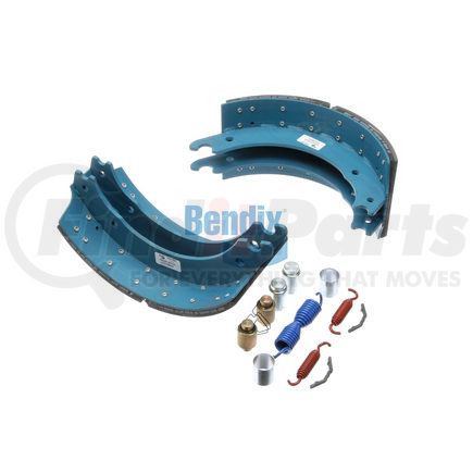 KT4515QBA200 by BENDIX - Drum Brake Shoe Kit - Relined, 16-1/2 in. x 7 in., With Hardware, For Bendix® FC / Rockwell / Meritor "Q" Brakes