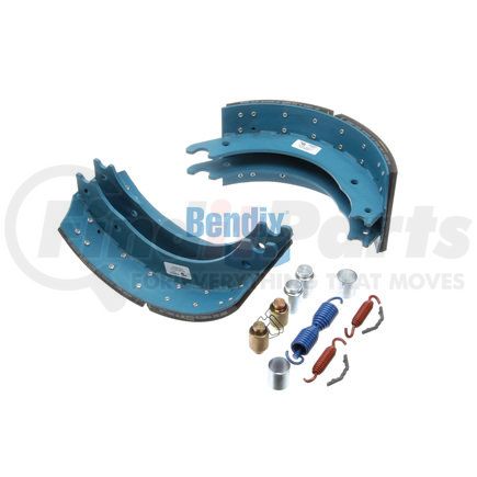 KT4515QBA201 by BENDIX - Drum Brake Shoe Kit - Relined, 16-1/2 in. x 7 in., With Hardware, For Bendix® FC / Rockwell / Meritor "Q" Brakes