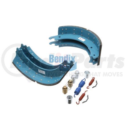 KT4515QBA230 by BENDIX - Drum Brake Shoe Kit - Relined, 16-1/2 in. x 7 in., With Hardware, For Bendix® FC / Rockwell / Meritor "Q" Brakes