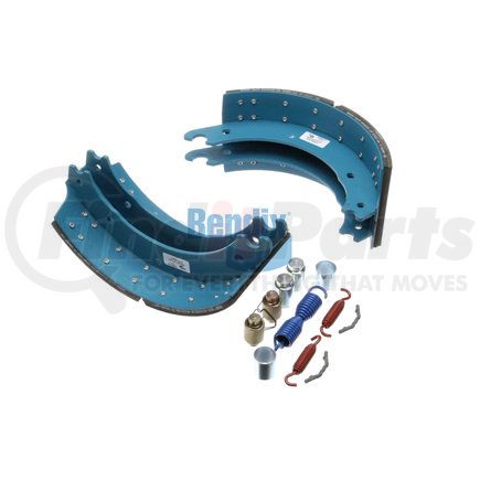 KT4515QBA231 by BENDIX - Drum Brake Shoe Kit - Relined, 16-1/2 in. x 7 in., With Hardware, For Bendix® FC / Rockwell / Meritor "Q" Brakes