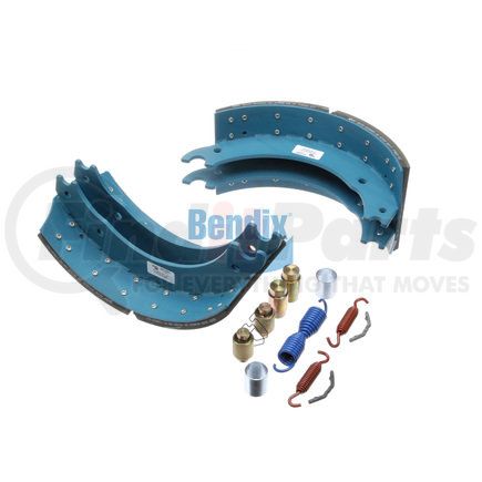 KT4515X3BA230 by BENDIX - Drum Brake Shoe Kit - Relined, 16-1/2 in. x 7 in., With Hardware, For Fruehauf XEM 3rd Design Brakes