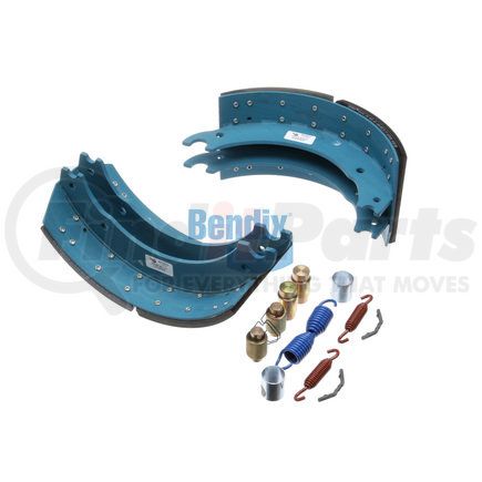 KT4515XBB230 by BENDIX - Drum Brake Shoe Kit - Relined, 16-1/2 in. x 7 in., With Hardware, For Fruehauf XEM Brakes