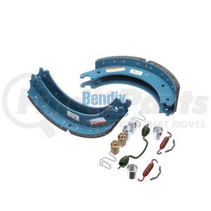 KT4720QBA202R by BENDIX - RSD-Certified Friction Drum Brake Shoe Kit - Relined, 16-1/2 in. x 5 in., With Hardware, For Rockwell / Meritor "Q" Brakes
