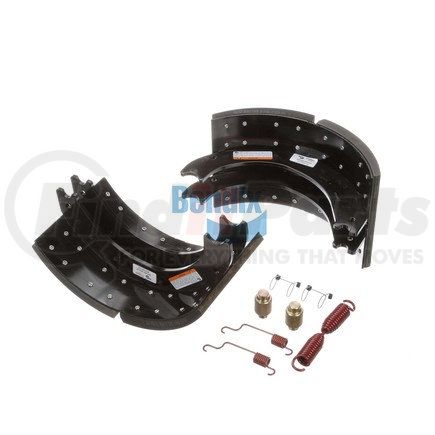 KT4726E21180 by BENDIX - Drum Brake Shoe Kit - Relined, 16-1/2 in. x 8-5/8 in., With Hardware, For Bendix® (Spicer®) Extended Service II Brakes