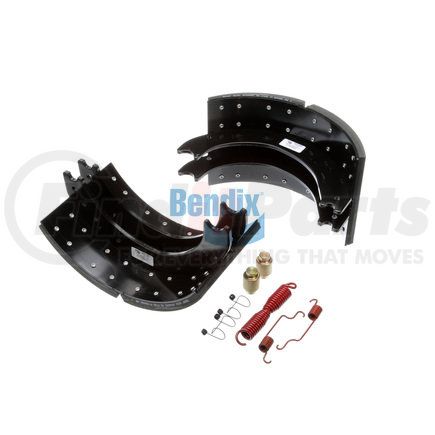 KT4726E2BA200 by BENDIX - Drum Brake Shoe Kit - Relined, 16-1/2 in. x 8-5/8 in., With Hardware, For Bendix® (Spicer®) Extended Service II Brakes
