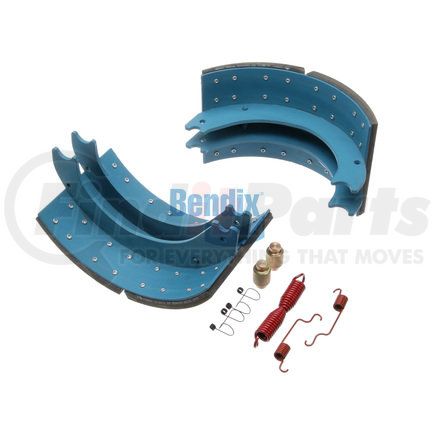 KT4726E2BA202R by BENDIX - RSD-Certified Friction Drum Brake Shoe Kit - Relined, 16-1/2 in. x 8-5/8 in., With Hardware, For Bendix® (Spicer®) Extended Service II Brakes