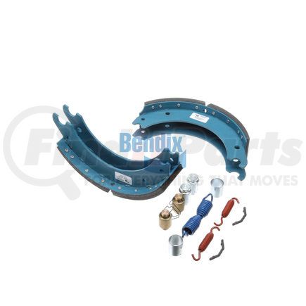 KT4702QBA201 by BENDIX - Drum Brake Shoe Kit - Relined, 15 in. x 4 in., With Hardware, For Rockwell / Meritor Brakes