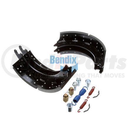 KT4707Q1160 by BENDIX - Drum Brake Shoe Kit - Relined, 16-1/2 in. x 7 in., With Hardware, For Rockwell / Meritor "Q" Brakes