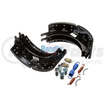 KT4707QBB200 by BENDIX - Drum Brake Shoe Kit - Relined, 16-1/2 in. x 7 in., With Hardware, For Rockwell / Meritor "Q" Brakes
