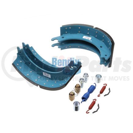 KT4707QBB230 by BENDIX - Drum Brake Shoe Kit - Relined, 16-1/2 in. x 7 in., With Hardware, For Rockwell / Meritor "Q" Brakes