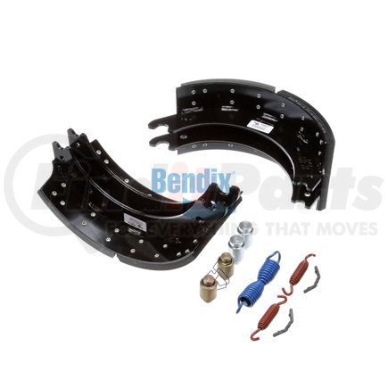 KT4707QBB200MB by BENDIX - Drum Brake Shoe Kit - Relined, 16-1/2 in. x 7 in., With Hardware, For Rockwell / Meritor "Q" Brakes