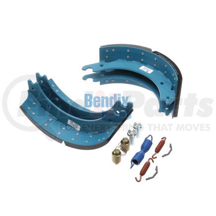 KT4707QBB230MB by BENDIX - Drum Brake Shoe Kit - Relined, 16-1/2 in. x 7 in., With Hardware, For Rockwell / Meritor "Q" Brakes