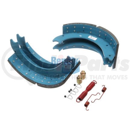 KT4709E2BA230 by BENDIX - Drum Brake Shoe Kit - Relined, 16-1/2 in. x 7 in., With Hardware, For Bendix® (Spicer®) Extended Service II Brakes